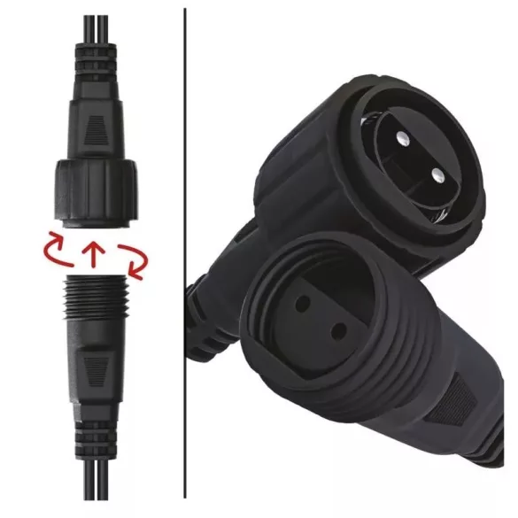 Profi LED sorolható füzér, villogó – jégcsapok, 3 m, kültéri, meleg fehér D2CW03