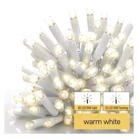 Profi LED sorolható füzér, villogó – jégcsapok, 3 m, kültéri, meleg fehér D2CW04