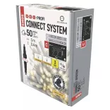 Profi LED sorolható füzér, villogó – jégcsapok, 3 m, kültéri, meleg fehér D2CW04