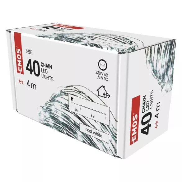 LED nano fényfüzér, zöld,4 m, kültéri és beltéri, hideg fehér ZY1912T / D3AC03