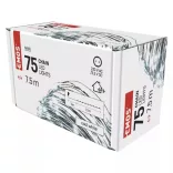 LED karácsonyi nano fényfüzér,zöld,7,5m,kültéri és beltéri,hideg fehér ZY1913T