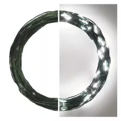   LED nano fényfüzér, zöld, 15m,kültéri és beltéri, hideg fehér ZY1914T / D3AC05