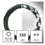 LED nano fényfüzér, zöld, 15m,kültéri és beltéri, hideg fehér ZY1914T / D3AC05