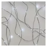 LED karácsonyi nano fényfüzér, 1,9 m, 2x AA, beltéri,hideg fehér, időzítő ZY1950