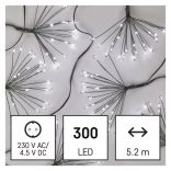 LED fényfüzér – fürtök, nano, 5,2 m, beltérre, hideg fehér, időzítő D3AC09