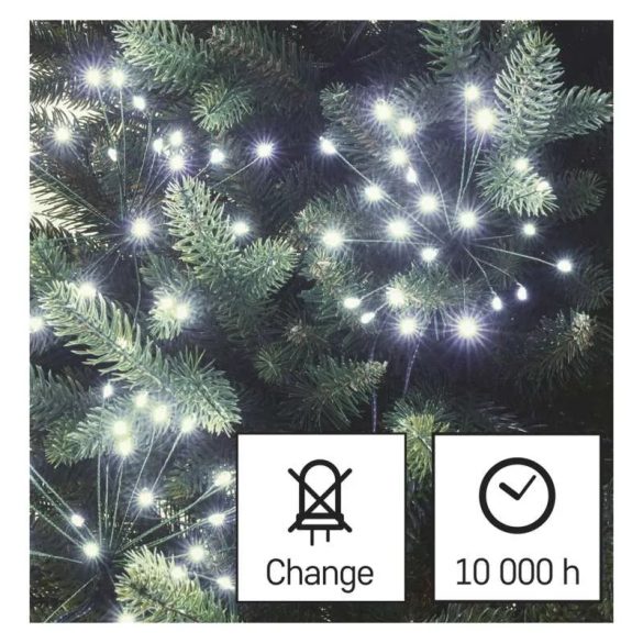 LED fényfüzér – fürtök, nano, 5,2 m, beltérre, hideg fehér, időzítő D3AC09