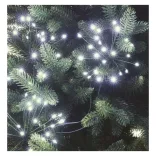 LED fényfüzér – fürtök, nano, 8 m, beltéri, hideg fehér, időzítő D3AC10