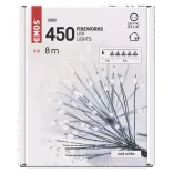 LED fényfüzér – fürtök, nano, 8 m, beltéri, hideg fehér, időzítő D3AC10