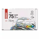 LED karácsonyi nano fényfüzér, zöld, 7,5 m, kültéri és beltéri,többszínű ZY1919T