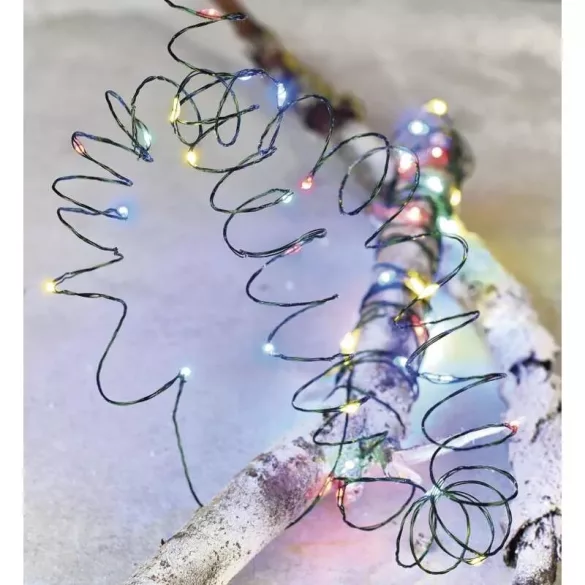 LED karácsonyi nano fényfüzér, zöld, 15 m, kültéri és beltéri,többszínű ZY1920T