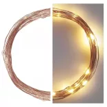 LED karácsonyi nano fényfüzér, réz, 4 m, kültéri és beltéri, meleg fehér ZY1910T