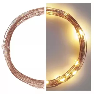 LED karácsonyi nano fényfüzér, réz, 4 m, kültéri és beltéri, meleg fehér ZY1910T