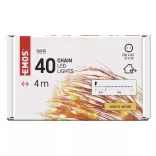 LED karácsonyi nano fényfüzér, réz, 4 m, kültéri és beltéri, meleg fehér ZY1910T