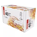 LED karácsonyi nano fényfüzér, réz, 4 m, kültéri és beltéri, meleg fehér ZY1910T