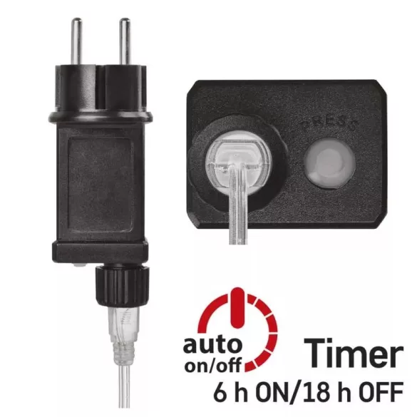 EMOS LED kar.nano fényfüzér,réz,10 m,kültéri-beltéri,meleg fehér, időzítő D3AW02