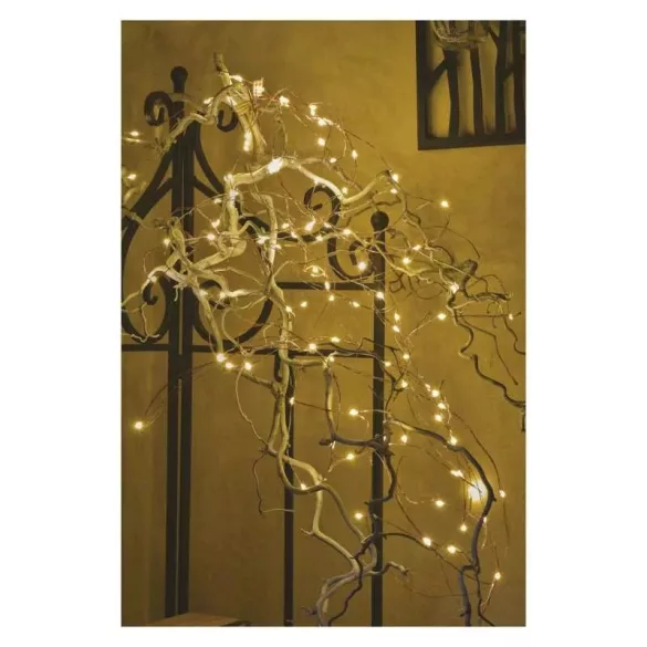 EMOS LED kar.nano fényfüzér,réz,10 m,kültéri-beltéri,meleg fehér, időzítő D3AW02