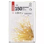 LED fényfüzér – fürtök, nano, 2,35 m, beltéri, meleg fehér, időzítő D3AW08