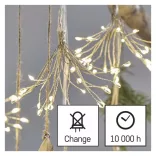 LED fényfüzér – fürtök, nano, 2,35 m, beltéri, meleg fehér, időzítő D3AW08