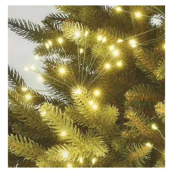 LED fényfüzér – fürtök, nano, 5,2 m, beltéri, meleg fehér, időzítő D3AW10