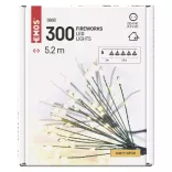 LED fényfüzér – fürtök, nano, 5,2 m, beltéri, meleg fehér, időzítő D3AW10