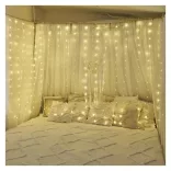 LED karácsonyi drop fényfüggöny, 2,9 x 2 m,kül- és beltéri,warm white,D3CW04