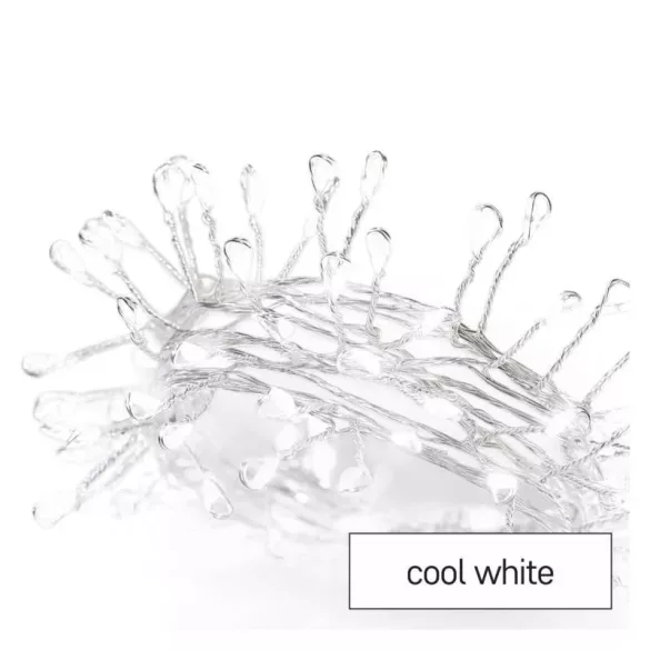 LED karácsonyi nano fényfüzér – süni, 2,4 m, 3x AA, beltéri, hideg fehér, ZY2045