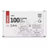 LED karácsonyi nano fényfüzér – süni, 2,4 m, 3x AA, beltéri, hideg fehér, ZY2045