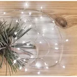 LED karácsonyi nano fényfüzér – süni, 2,4 m, 3x AA, beltéri, hideg fehér, ZY2045