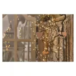 LED karácsonyi nano fényfüzér – süni, 2,4 m, 3x AA, beltéri, meleg fehér, ZY2044