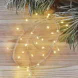 LED karácsonyi nano fényfüzér – süni, 2,4 m, 3x AA, beltéri, meleg fehér, ZY2044