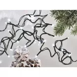 LED karácsonyi fényfüzér, 4 m, kültéri és beltéri, hideg fehér, időzítő ZY0801T