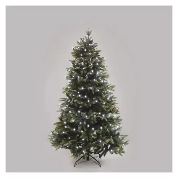 LED karácsonyi fényfüzér, 24 m, kültéri és beltéri, hideg fehér, időzítő ZY0805T