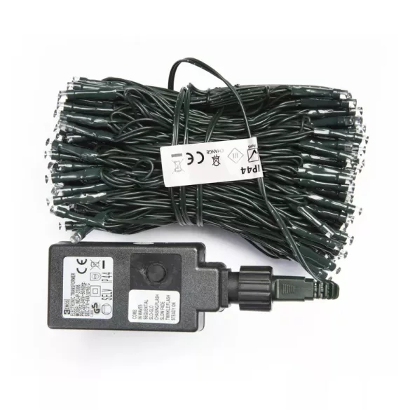 LED karácsonyi fényfüzér,18m,kültéri és beltéri,hideg fehér,programokkal ZY2159