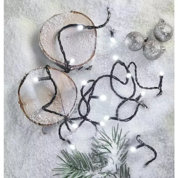 LED karácsonyi fényfüzér,24m,kültéri és beltéri,hideg fehér,programokkal ZY2160