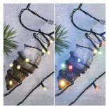 LED kari fényfüzér 2az1-ben,10 m,kültéri és beltéri,meleg fehér/többszínű ZY2013