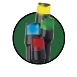 LED karácsonyi fényfüzér, 8 m, kültéri és beltéri, többszínű, időzítő ZY0812T