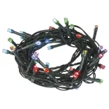 LED karácsonyi fényfüzér, 8 m, kültéri és beltéri, többszínű, időzítő ZY0812T