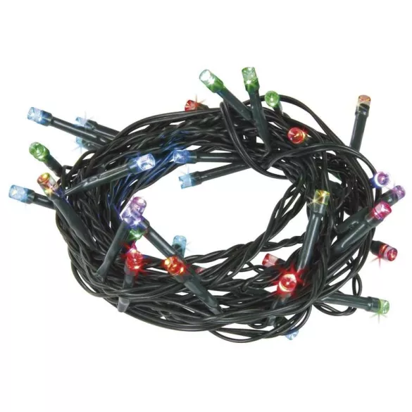 LED karácsonyi fényfüzér, 8 m, kültéri és beltéri, többszínű, időzítő ZY0812T
