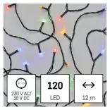 EMOS FÉNYFÜZÉR CLASSIC 12M 120LED IP44 IDŐZÍTŐ SZÍNES ZY0813T / D4AM03