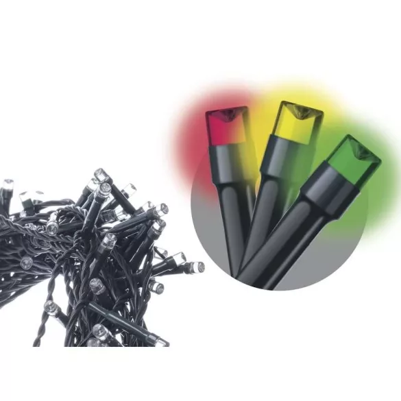 LED karácsonyi fényfüzér, 18 m, kültéri és beltéri, többszínű, időzítő ZY0814T