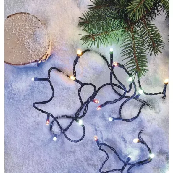 LED karácsonyi fényfüzér, 18 m, kültéri és beltéri,többszínű,programokkal D4AM09