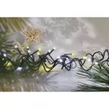 LED karácsonyi fényfüzér,12m,kültéri és beltéri,meleg/hideg fehér,időzítő D4AN05