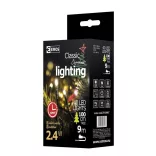 LED karácsonyi fényfüzér, 4 m, kültéri és beltéri, meleg fehér, időzítő ZY1701T