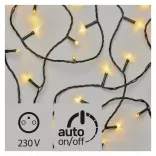 LED karácsonyi fényfüzér, 5+8m, kül és beltéri, meleg fehér, időzítő ZY1702T