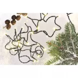 LED karácsonyi fényfüzér, 12 m, kültéri és beltéri, meleg fehér, időzítő ZY1703T