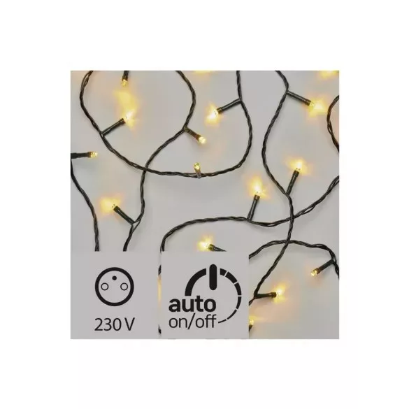 LED karácsonyi fényfüzér, 24 m, kültéri és beltéri, meleg fehér, időzítő ZY1705T