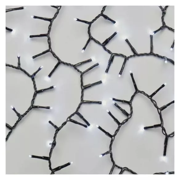 LED karácsonyi fényfüzér-süni,12m,kültéri és beltéri,hideg fehér, időzítőZY2183T