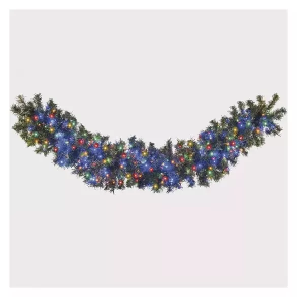 LED karácsonyi fényfüzér-süni,12m,kültéri és beltéri,többszínű,időzítő ZY2187T