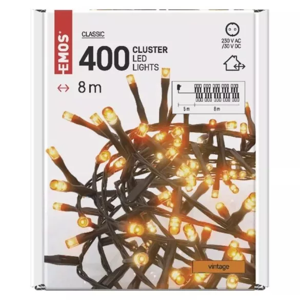 LED karácsonyi fényfüzér – süni, 8m,kültéri és beltéri,vintage,időzítő ZY2037T