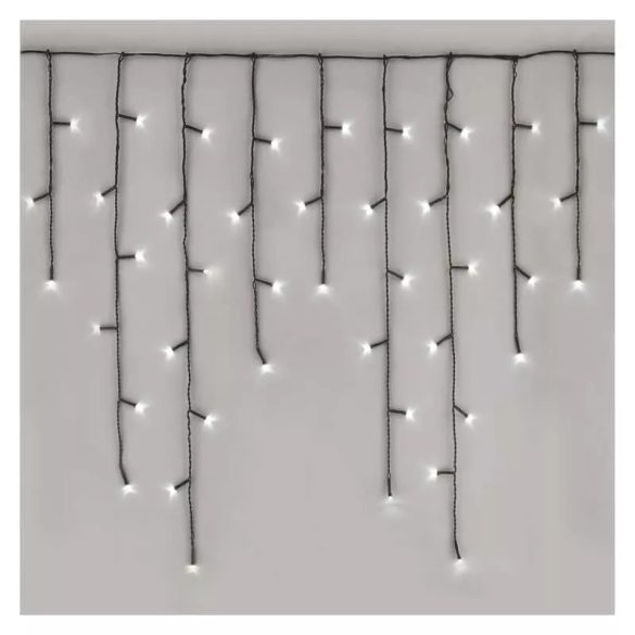 LED karácsonyi jégcsapok,10m,kültéri és beltéri,hideg fehér,programokkal ZY1448